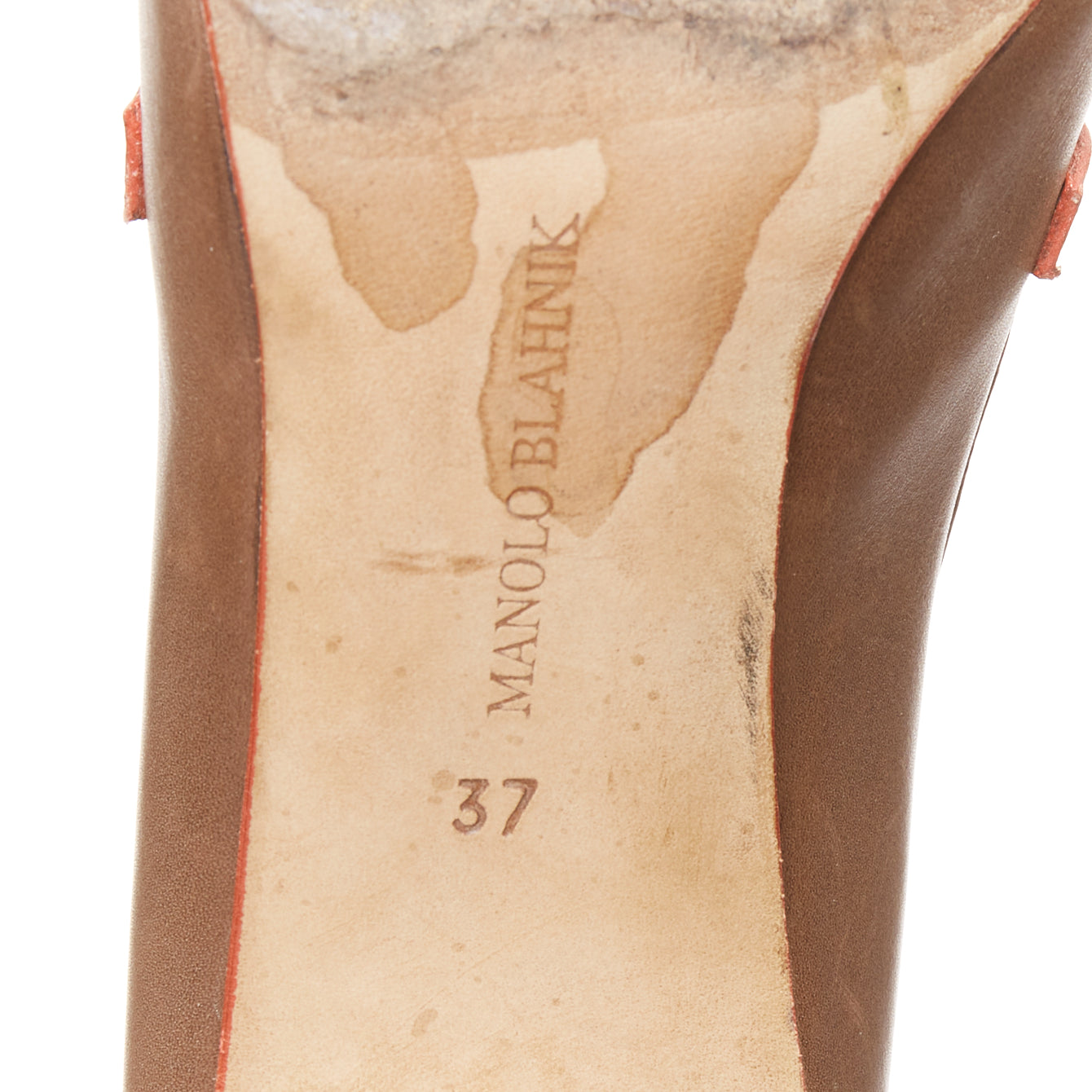 Women's Manolo Blahnik Leather Kitten Pumps