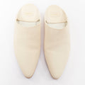 Women's Celine Leather Gold Logo Slippers