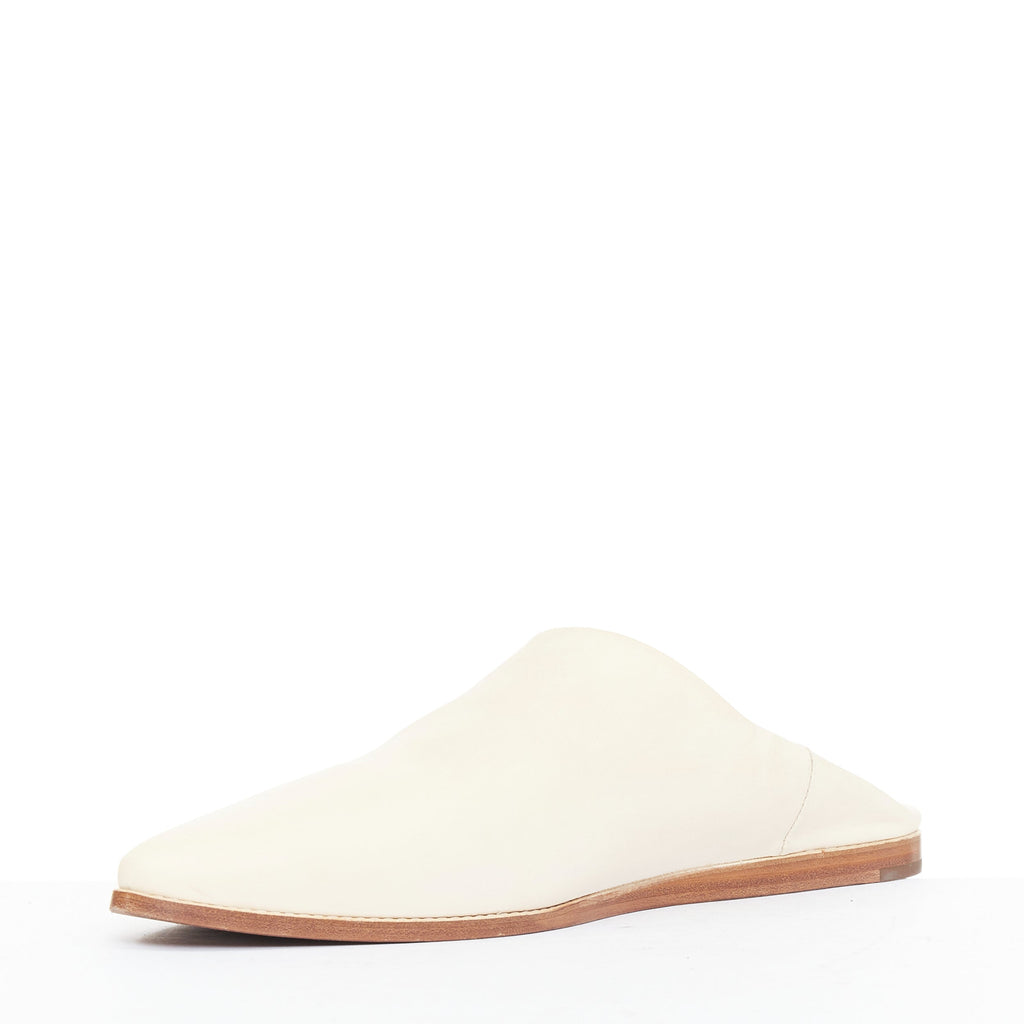Women's Celine Leather Gold Logo Slippers