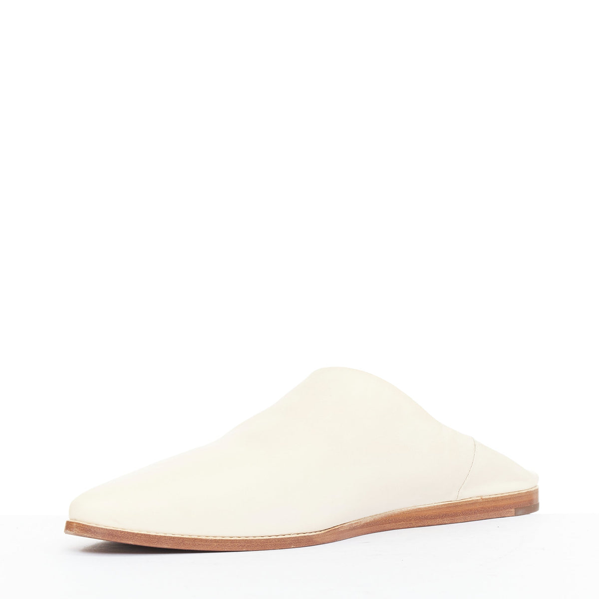 Women's Celine Leather Gold Logo Slippers