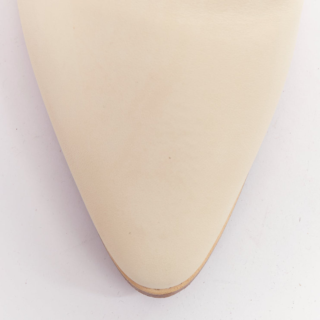 Women's Celine Leather Gold Logo Slippers