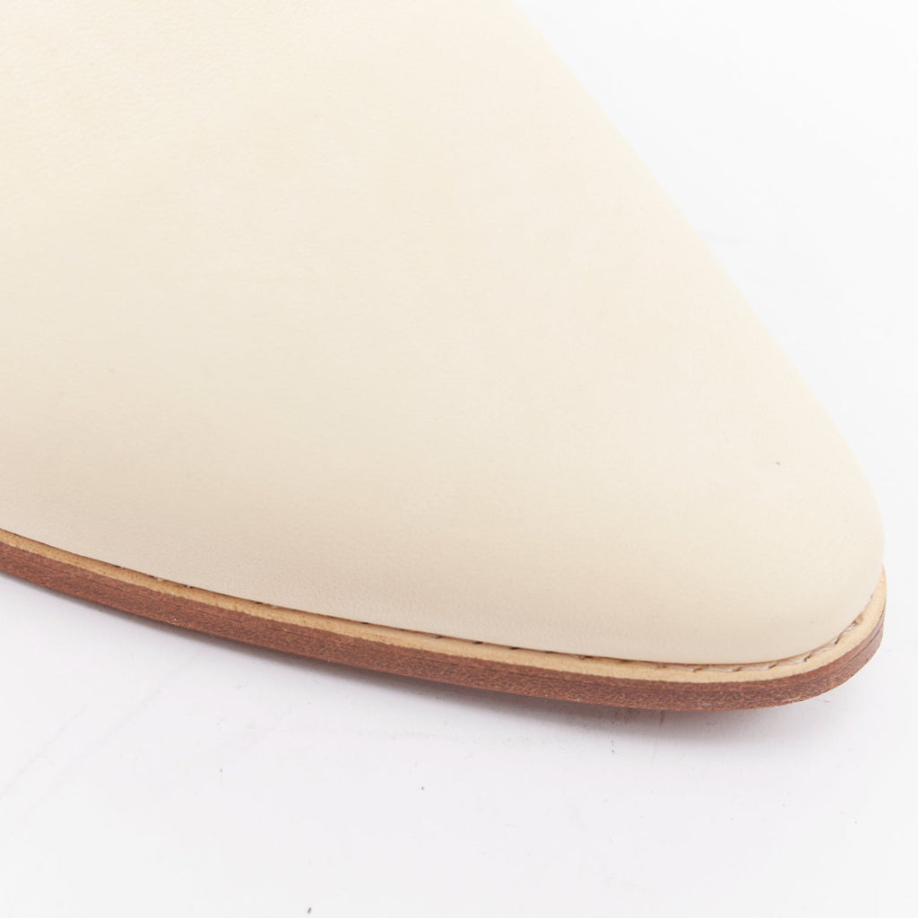 Women's Celine Leather Gold Logo Slippers
