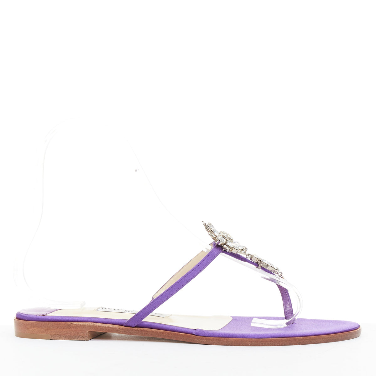Women's Jimmy Choo Satin Crystal Slipper Mules