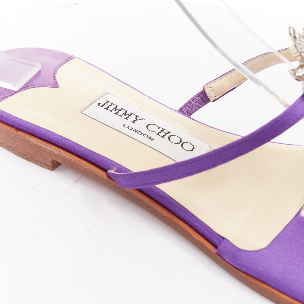 Women's Jimmy Choo Satin Crystal Slipper Mules
