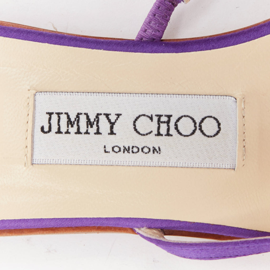 Women's Jimmy Choo Satin Crystal Slipper Mules