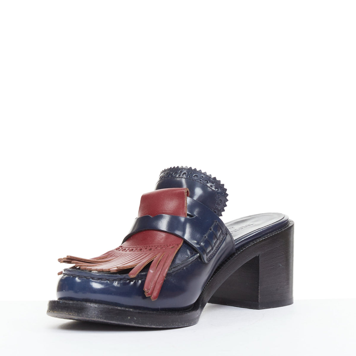 Women's Burberry Fringed Brogues Mules