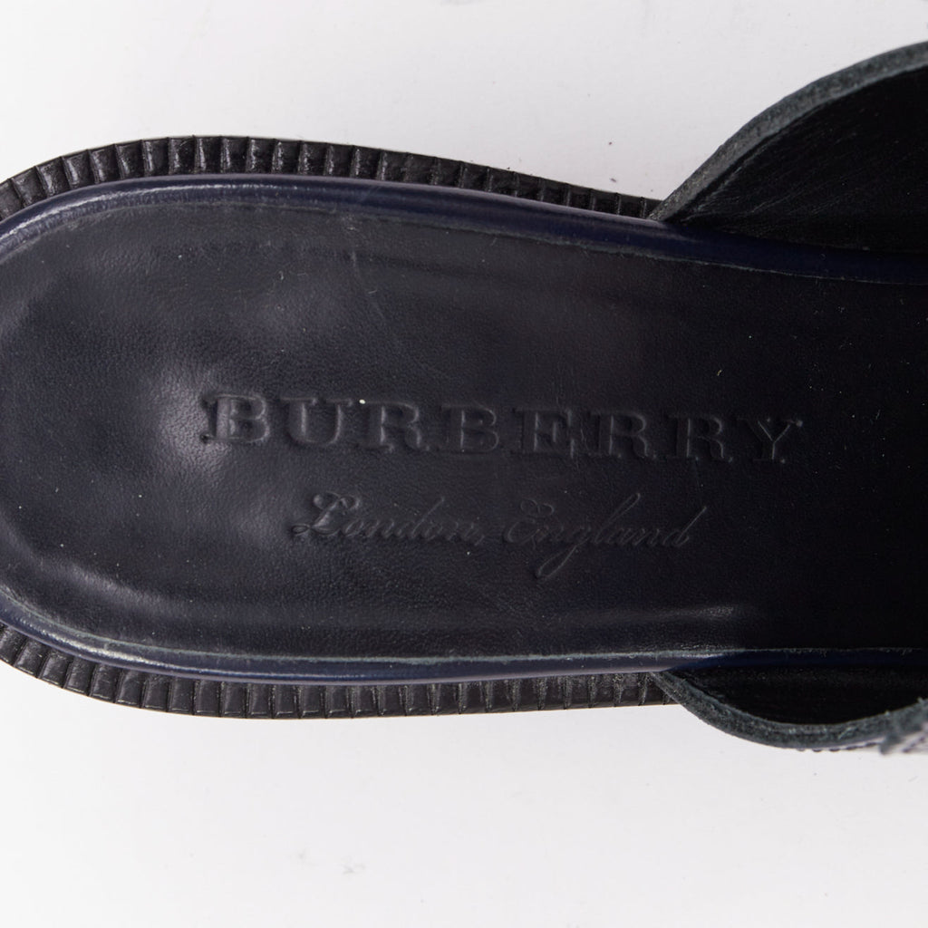 Women's Burberry Fringed Brogues Mules