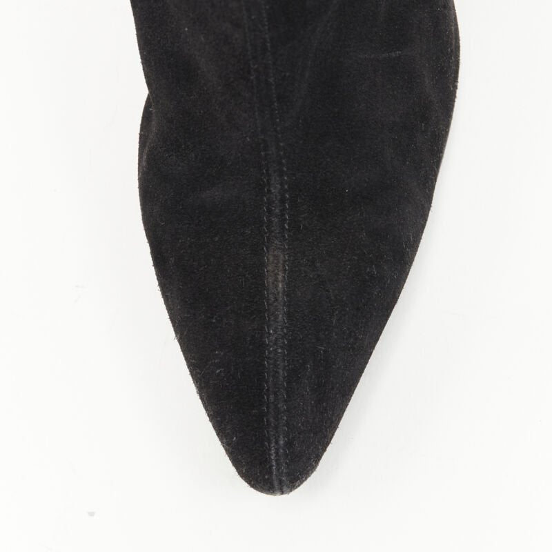 Women's Gianni Versace Suede Gold Heel Boots