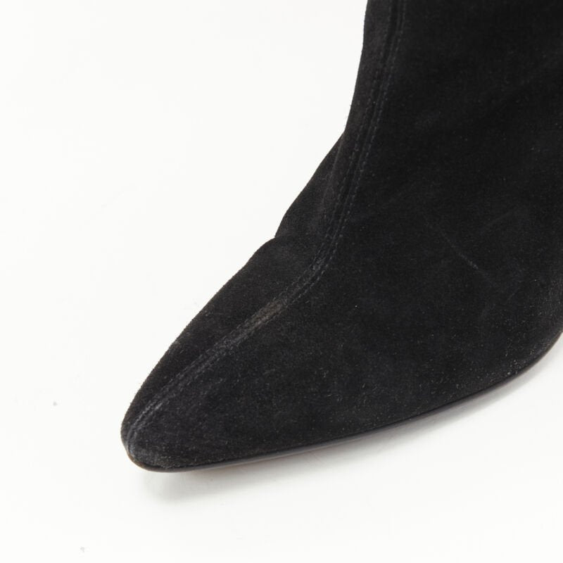 Women's Gianni Versace Suede Gold Heel Boots