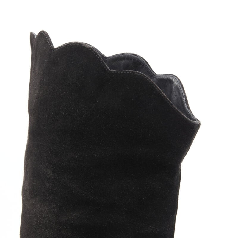 Women's Gianni Versace Suede Gold Heel Boots