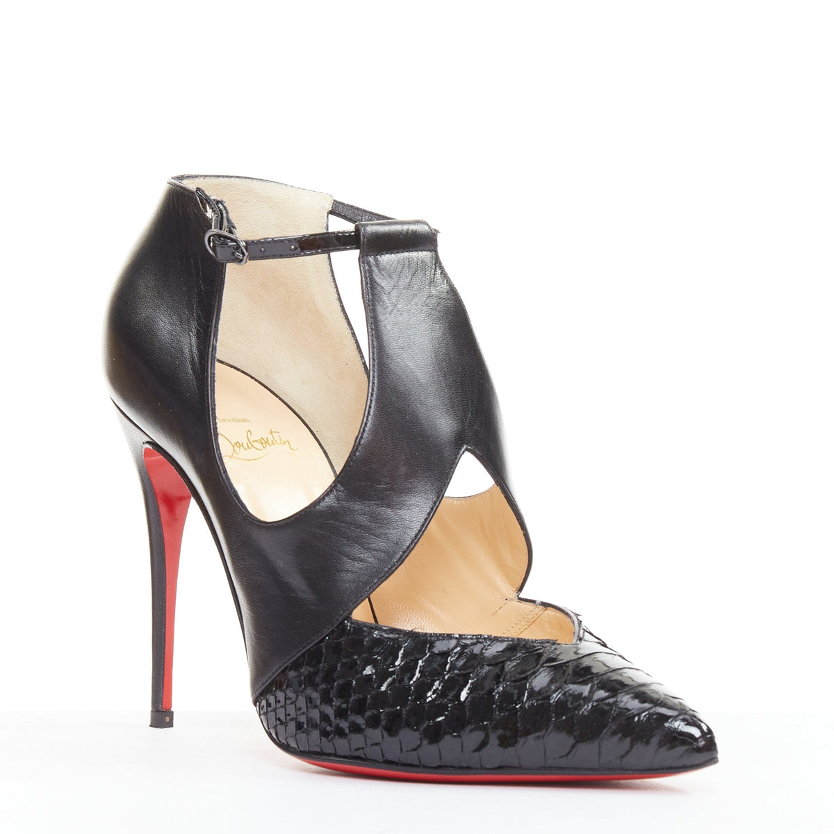 Women's Christian Louboutin T-Strap Pumps