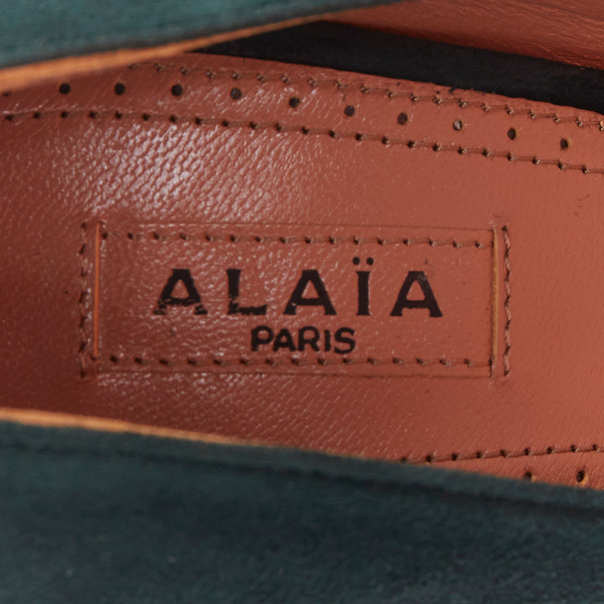 Women's Alaia Suede Almond Toe Platform Pumps
