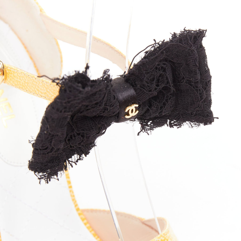 Women's Chanel Patent Leather Bow Pumps