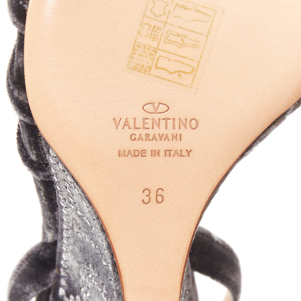 Women's Valentino Garavani Crushed Velvet Crystal Wedge
