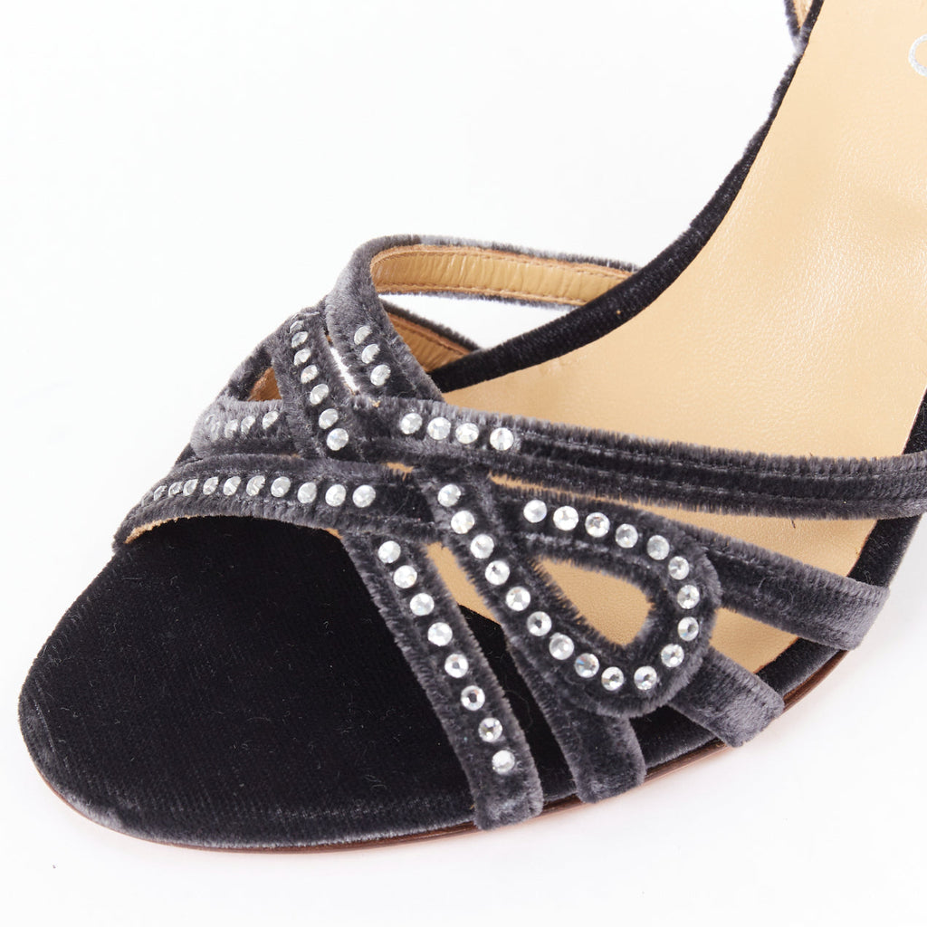 Women's Valentino Garavani Crushed Velvet Crystal Wedge