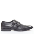 Women's Saint Laurent Leather Double Monk Strap Shoes