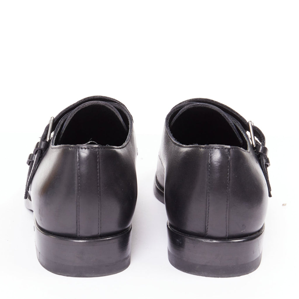 Women's Saint Laurent Leather Double Monk Strap Shoes