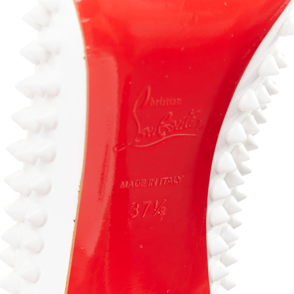 Women's Christian Louboutin Leather Spike Pumps
