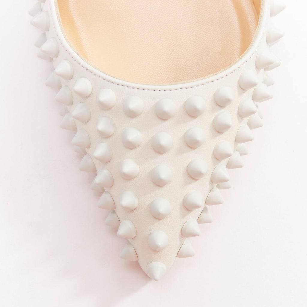 Women's Christian Louboutin Leather Spike Pumps