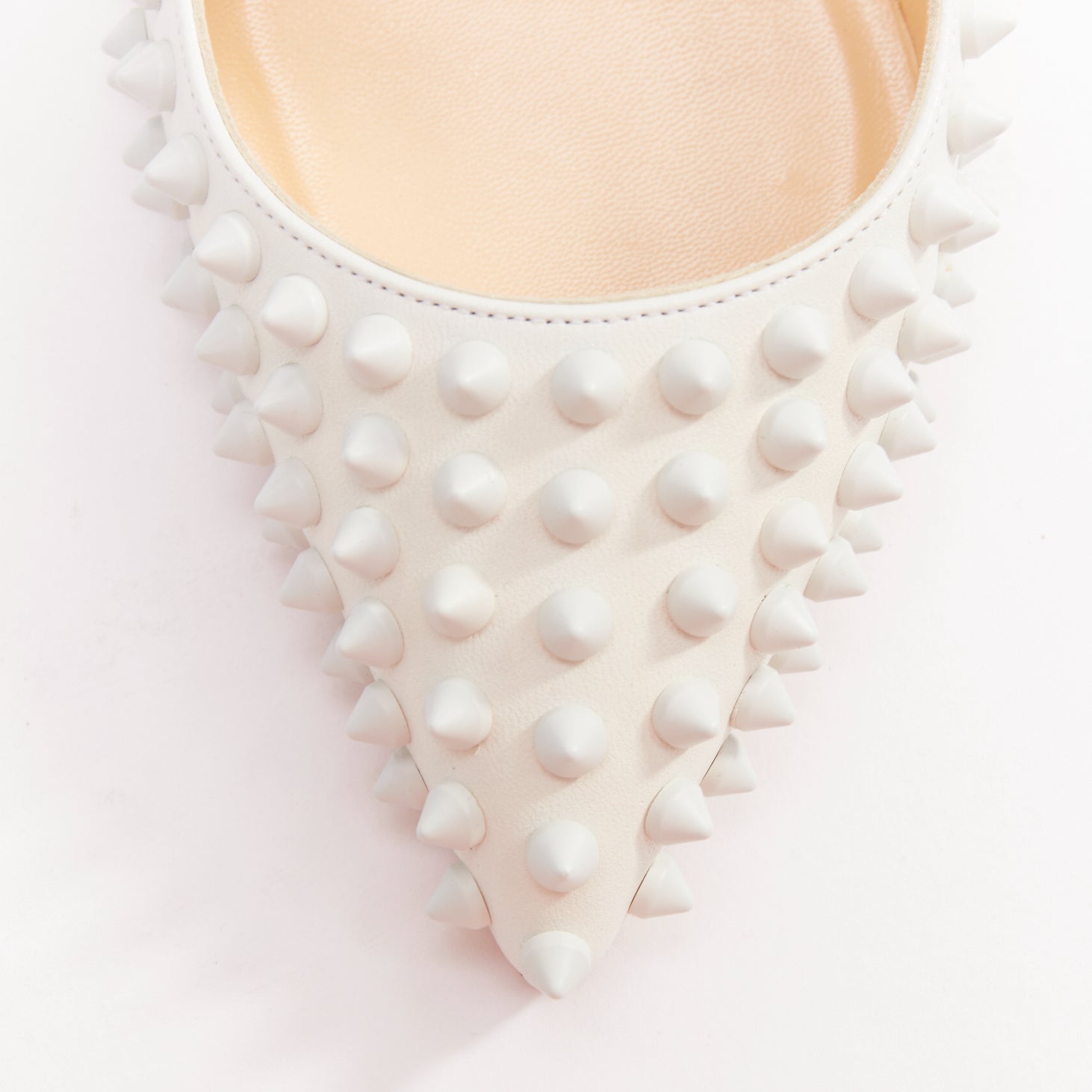 Women's Christian Louboutin Leather Spike Pumps