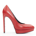Women's Saint Laurent Janis Leather Studded Pumps