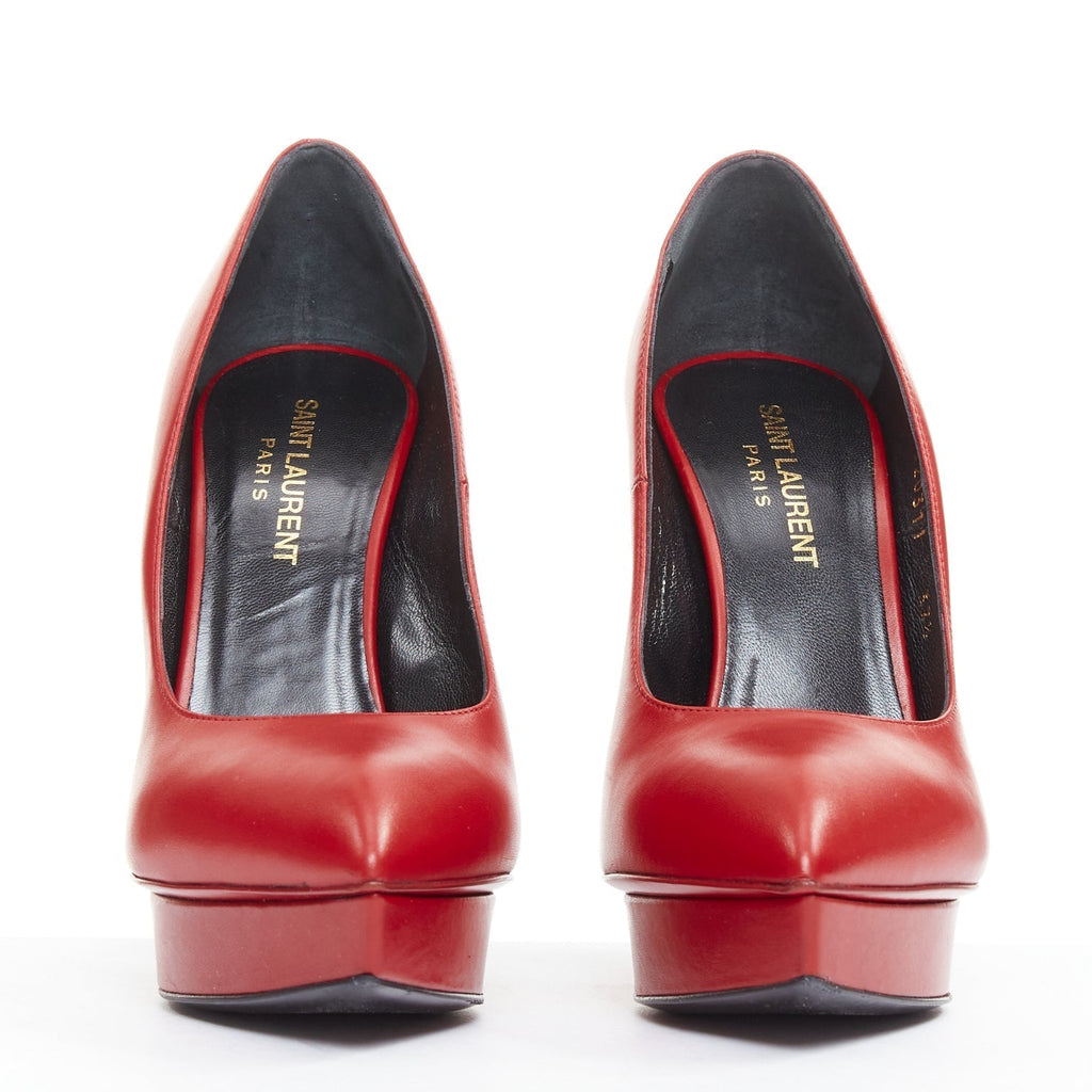 Women's Saint Laurent Janis Leather Studded Pumps