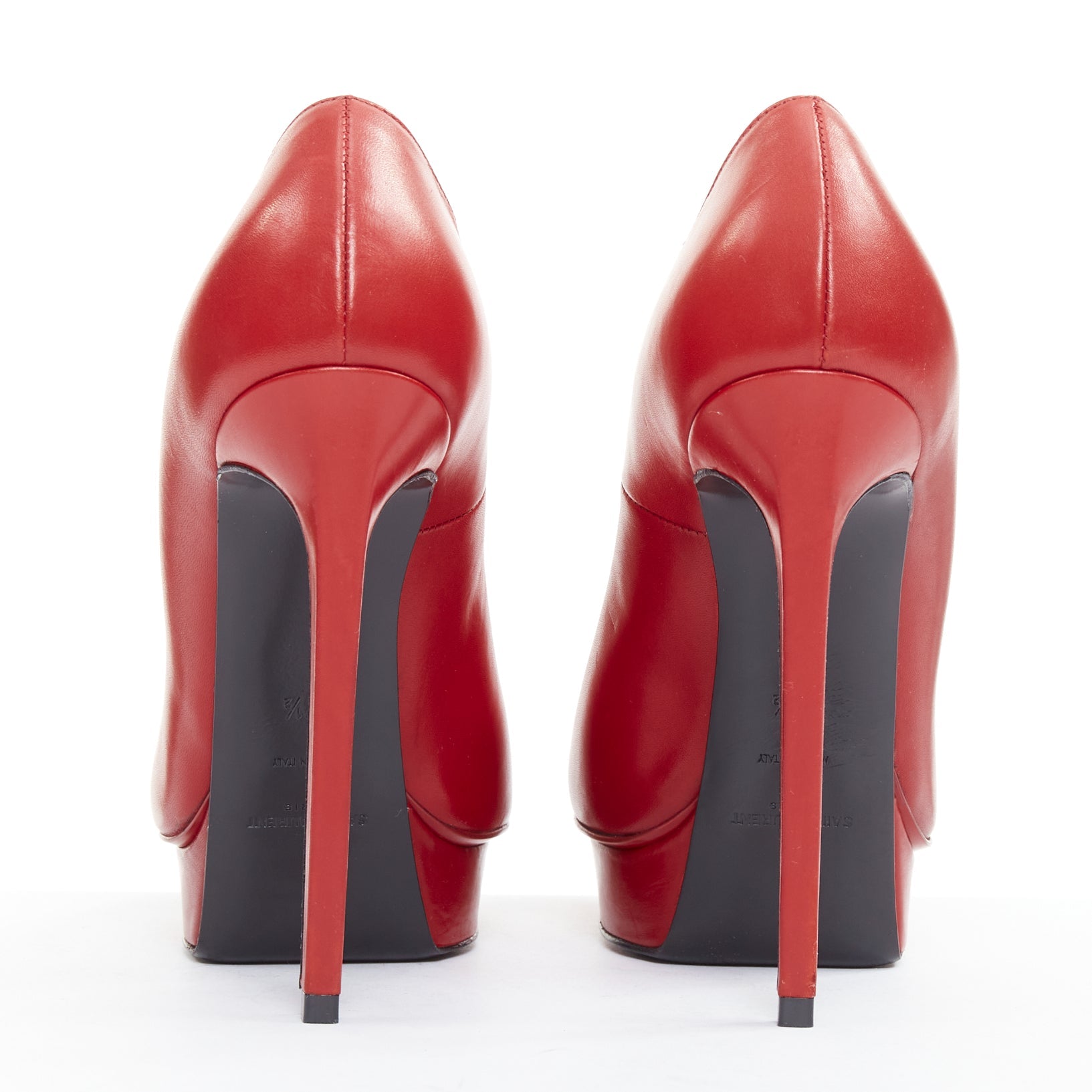 Women's Saint Laurent Janis Leather Studded Pumps