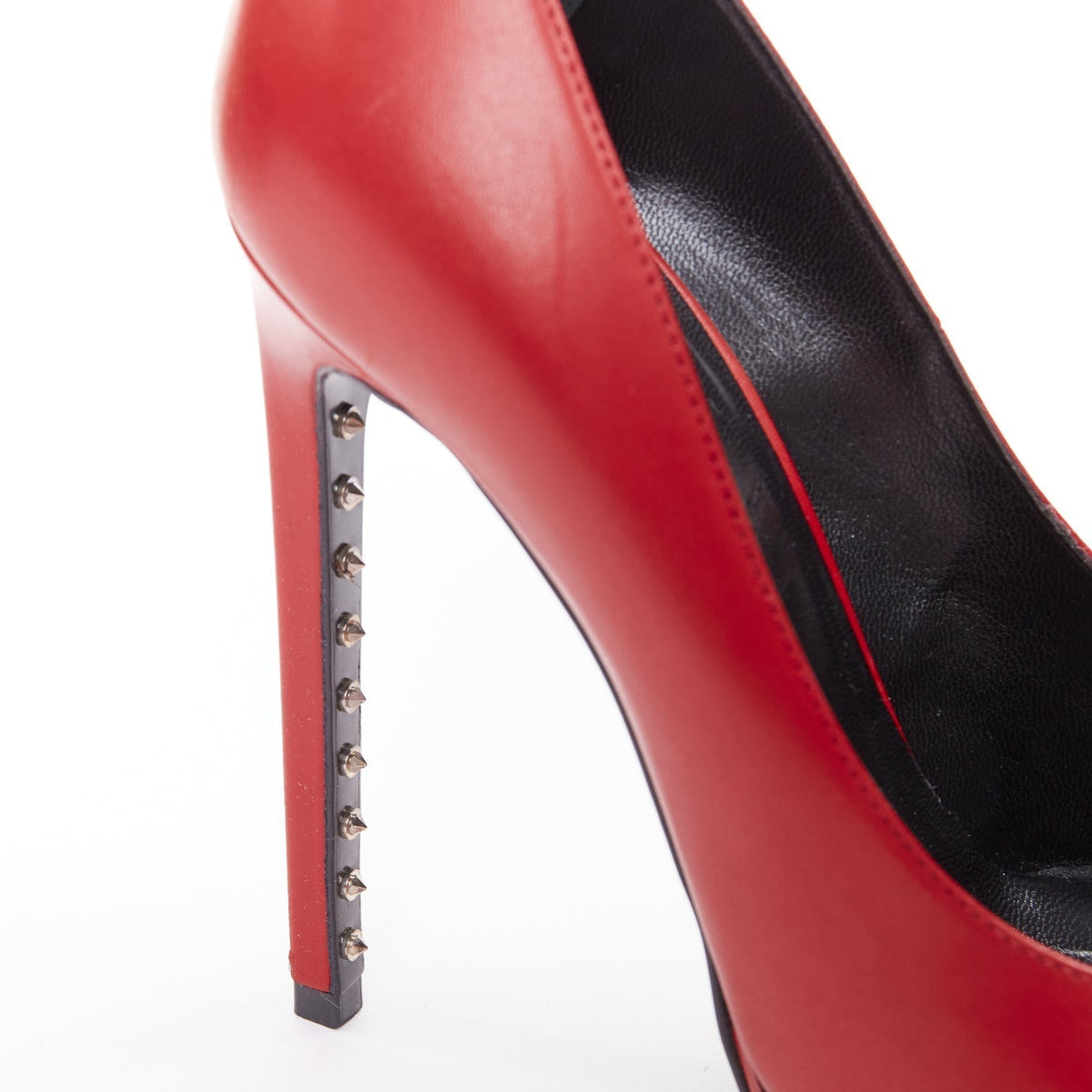 Women's Saint Laurent Janis Leather Studded Pumps