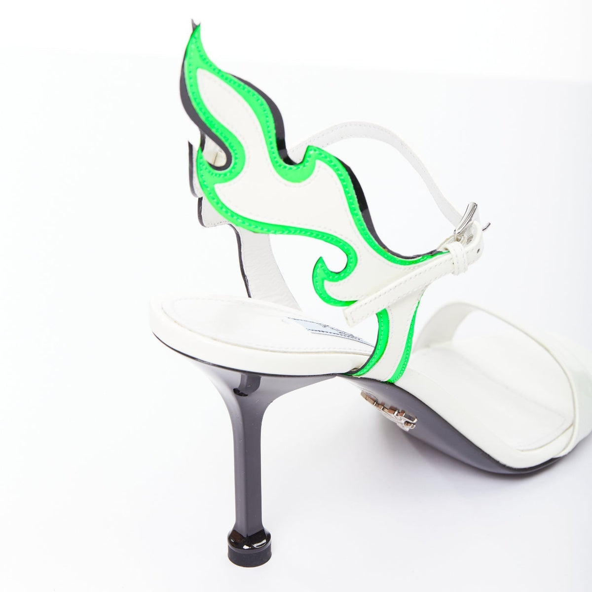 Women's Prada Patent Leather Flame Sandals