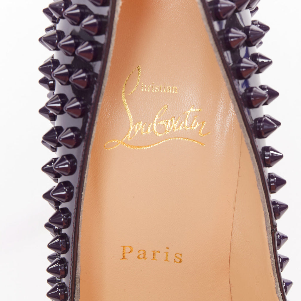 Women's Christian Louboutin Patent Spikes Platform