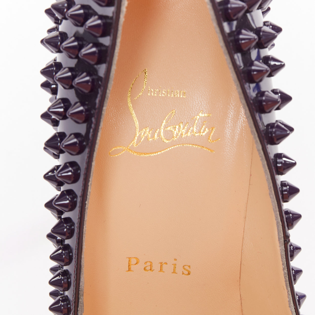 Women's Christian Louboutin Patent Spikes Platform