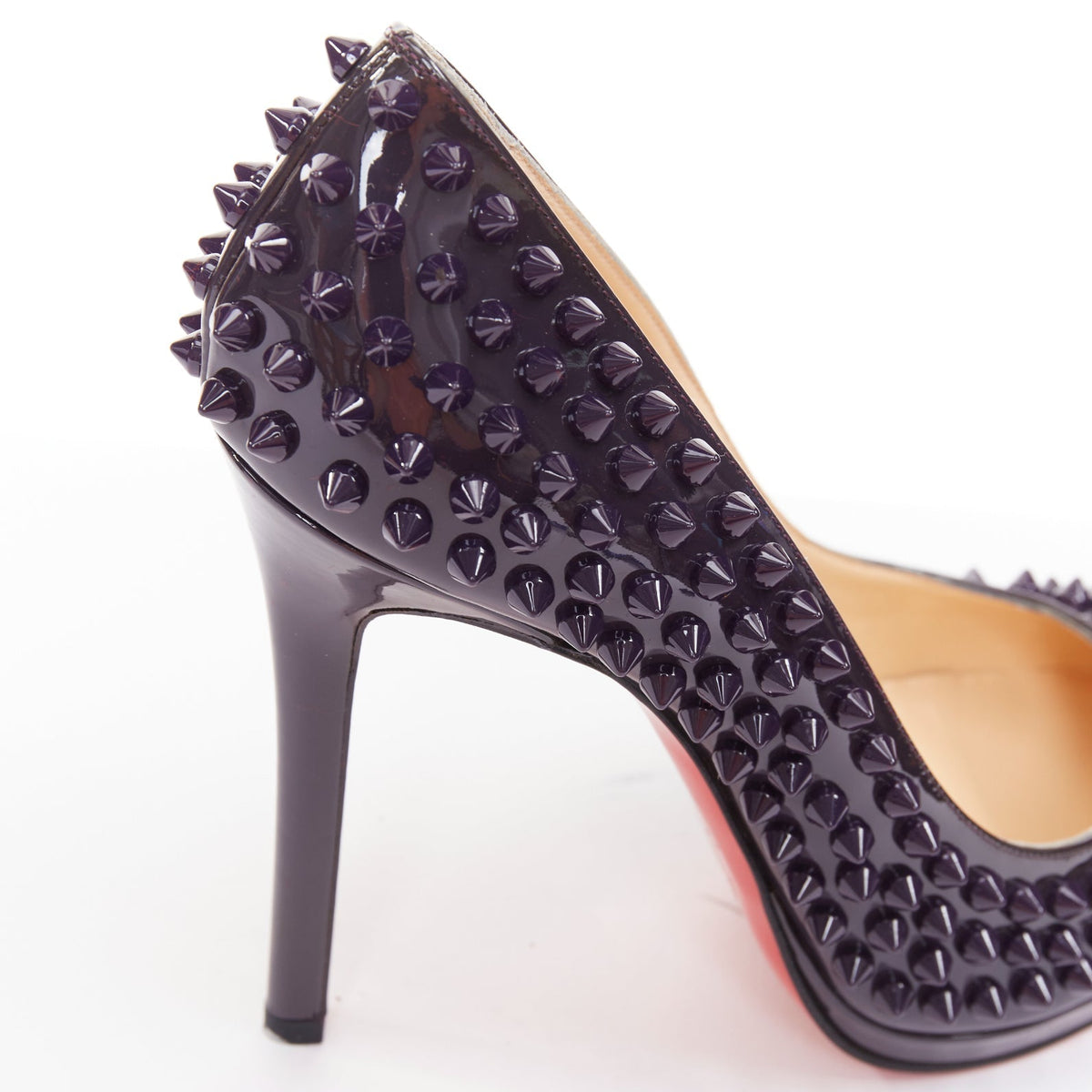 Women's Christian Louboutin Patent Spikes Platform