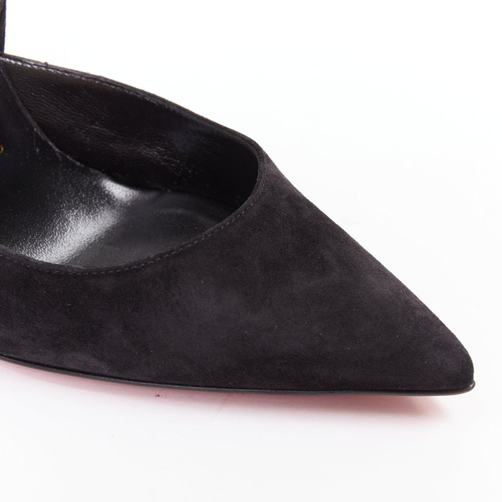 Women's Christian Louboutin Suede Bow Stiletto Pump