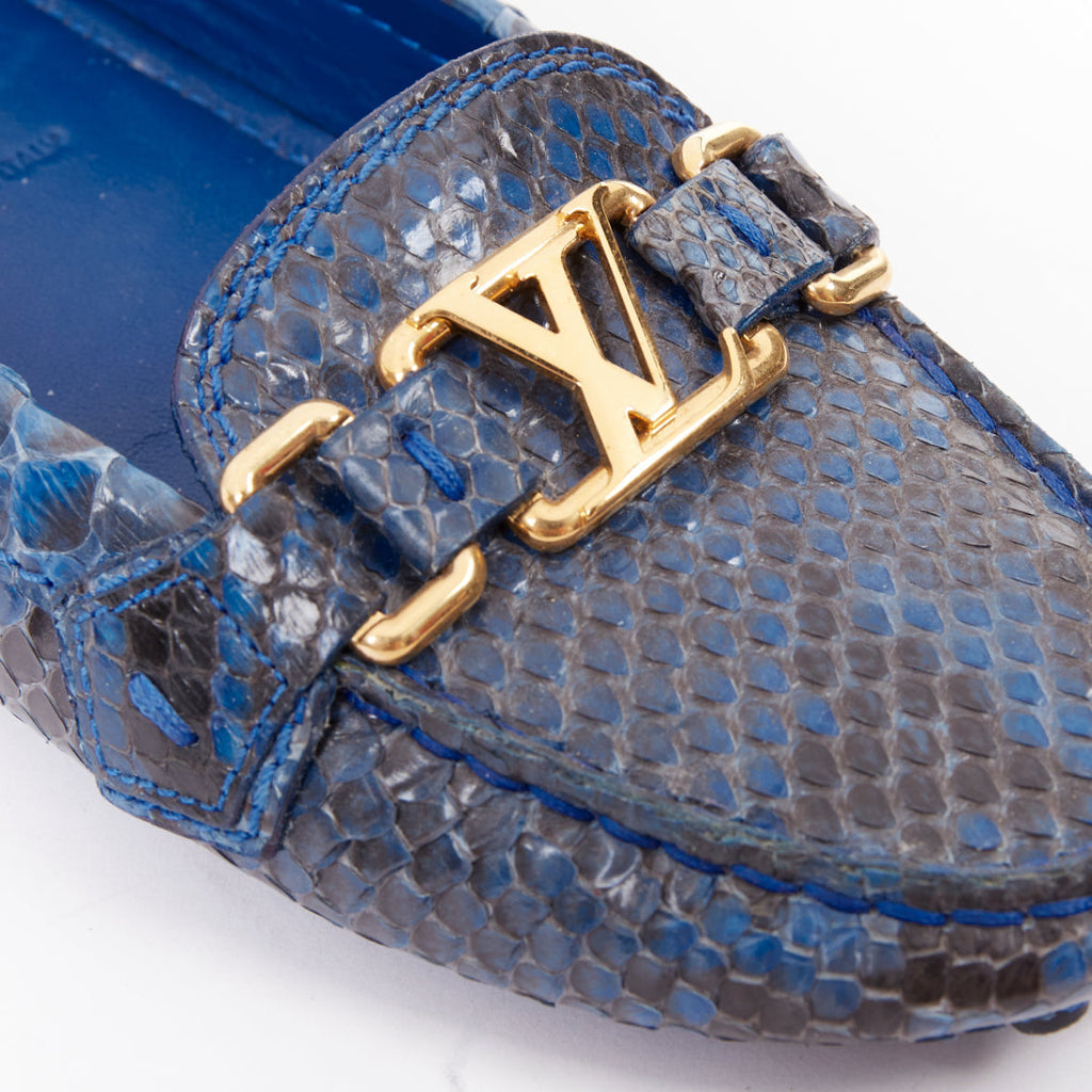 Women's Louis Vuitton Leather Logo Loafers