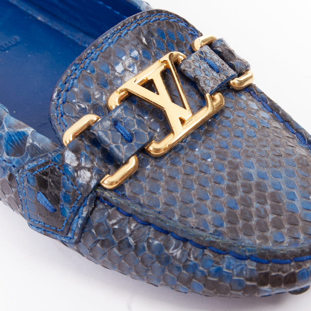 Women's Louis Vuitton Leather Logo Loafers