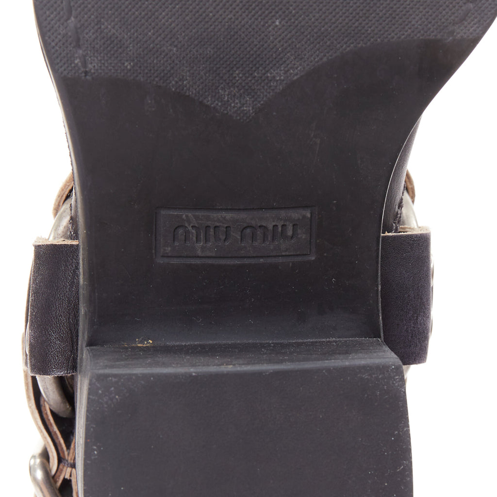 Women's Miu Miu 2025 Distressed Leather Boots