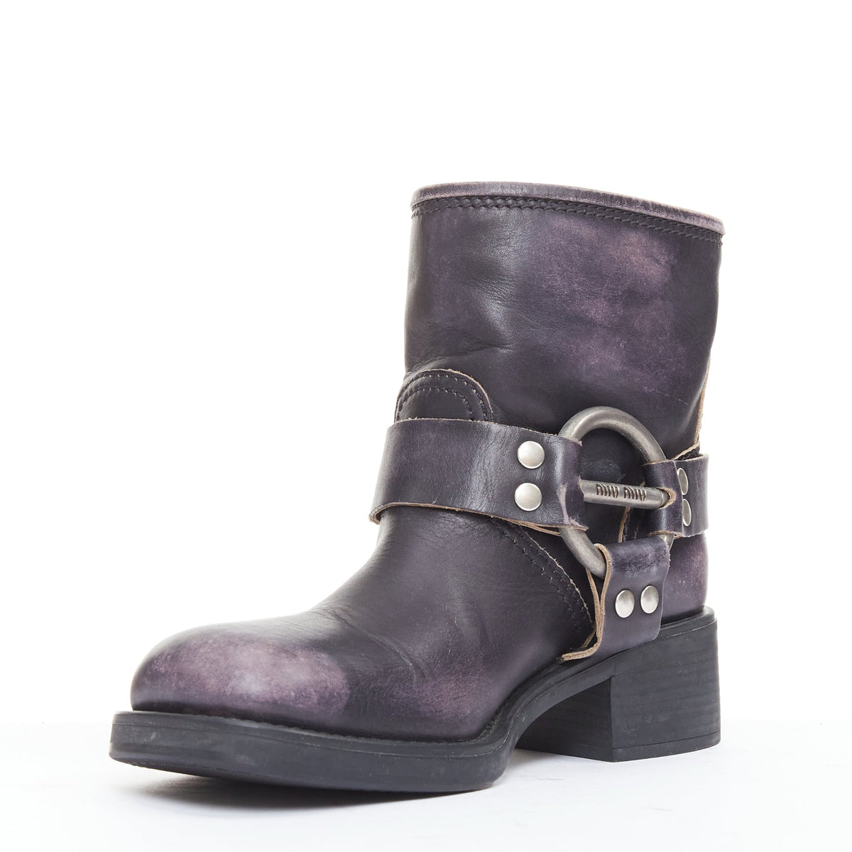 Women's Miu Miu 2025 Distressed Leather Boots