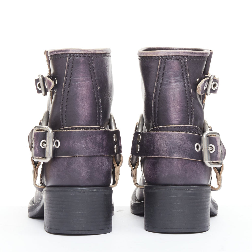 Women's Miu Miu 2025 Distressed Leather Boots