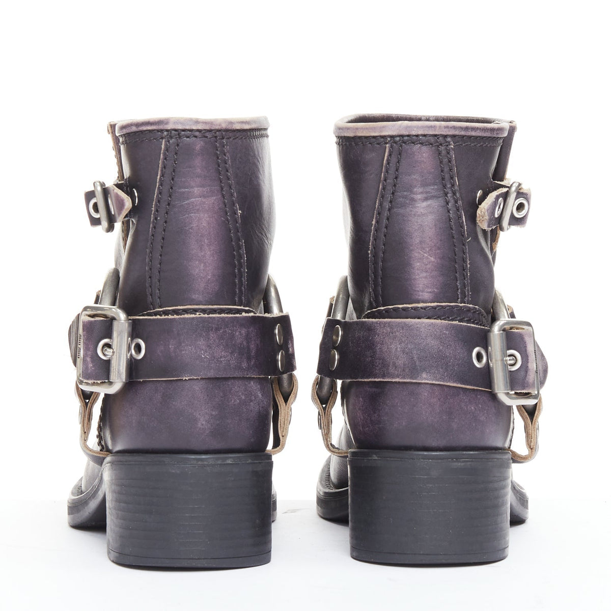 Women's Miu Miu 2025 Distressed Leather Boots