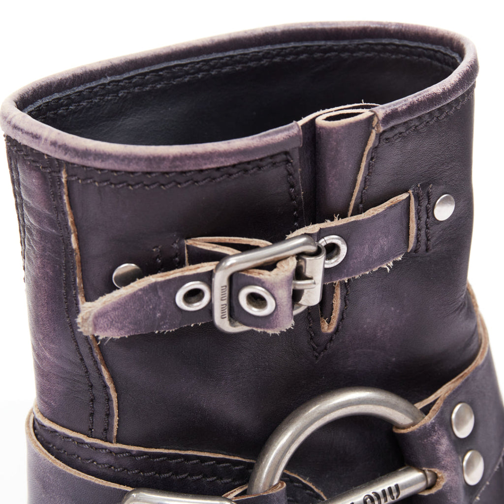 Women's Miu Miu 2025 Distressed Leather Boots