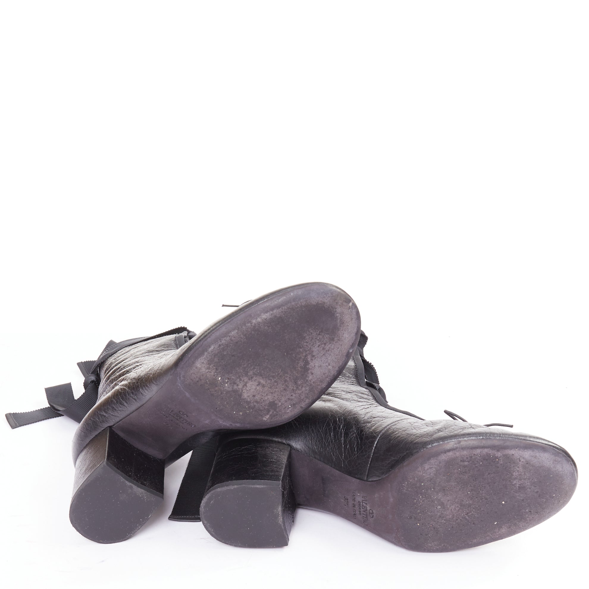 Women's Valentino 2016 Runway Crinkled Leather Ribbon