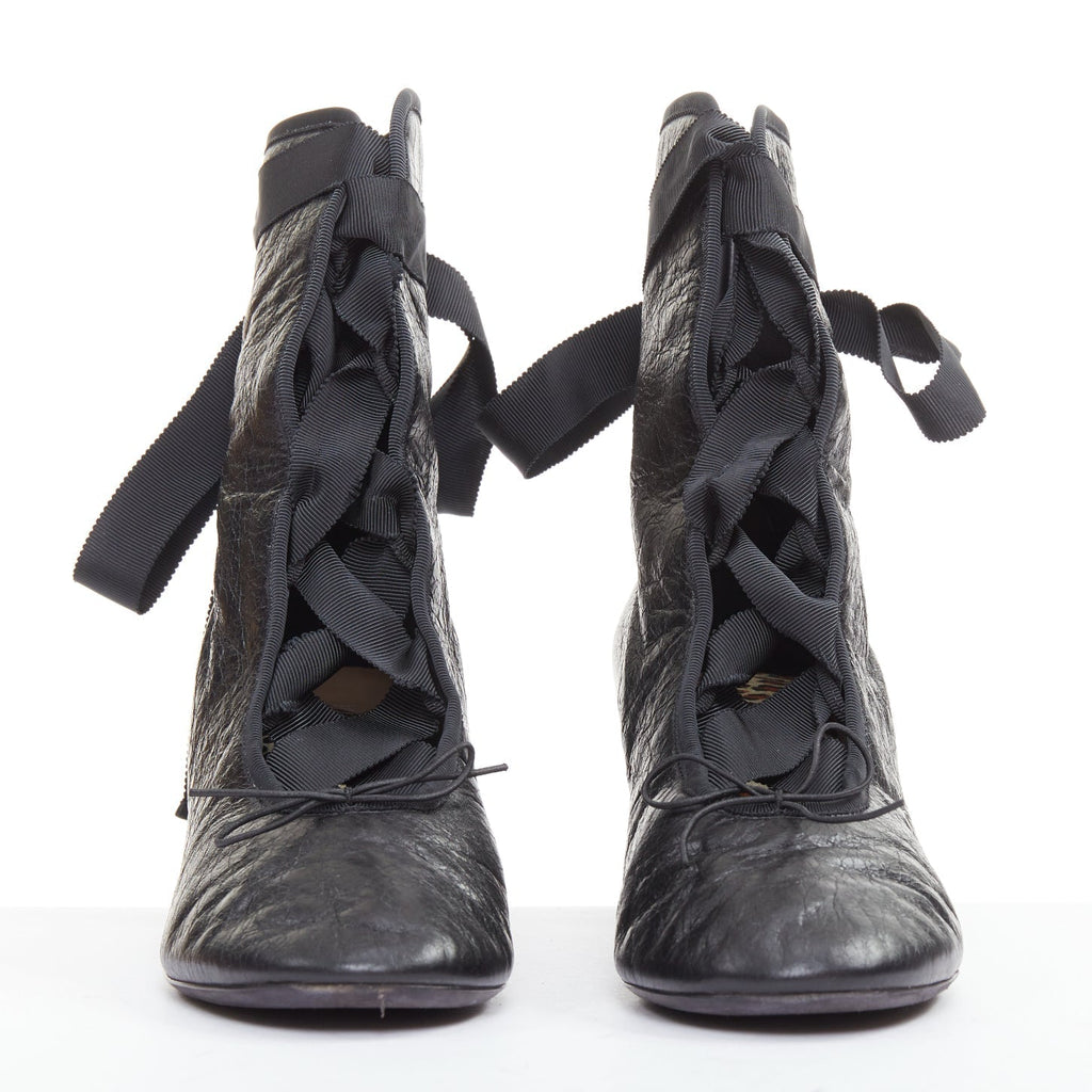 Women's Valentino 2016 Runway Crinkled Leather Ribbon