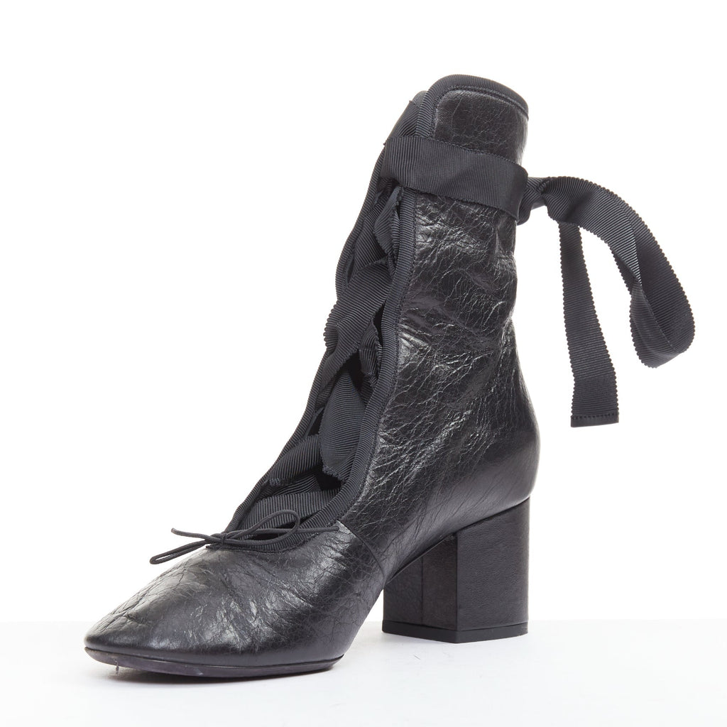 Women's Valentino 2016 Runway Crinkled Leather Ribbon