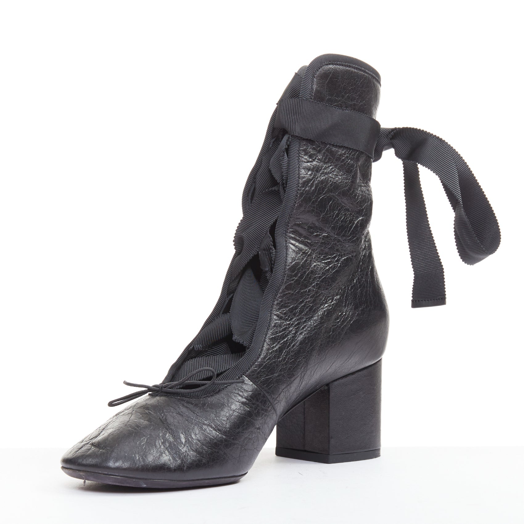 Women's Valentino 2016 Runway Crinkled Leather Ribbon