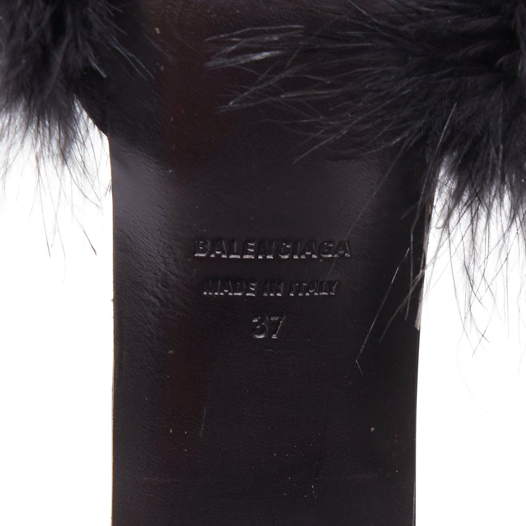 Women's Balenciaga Feather Slipper Sandals