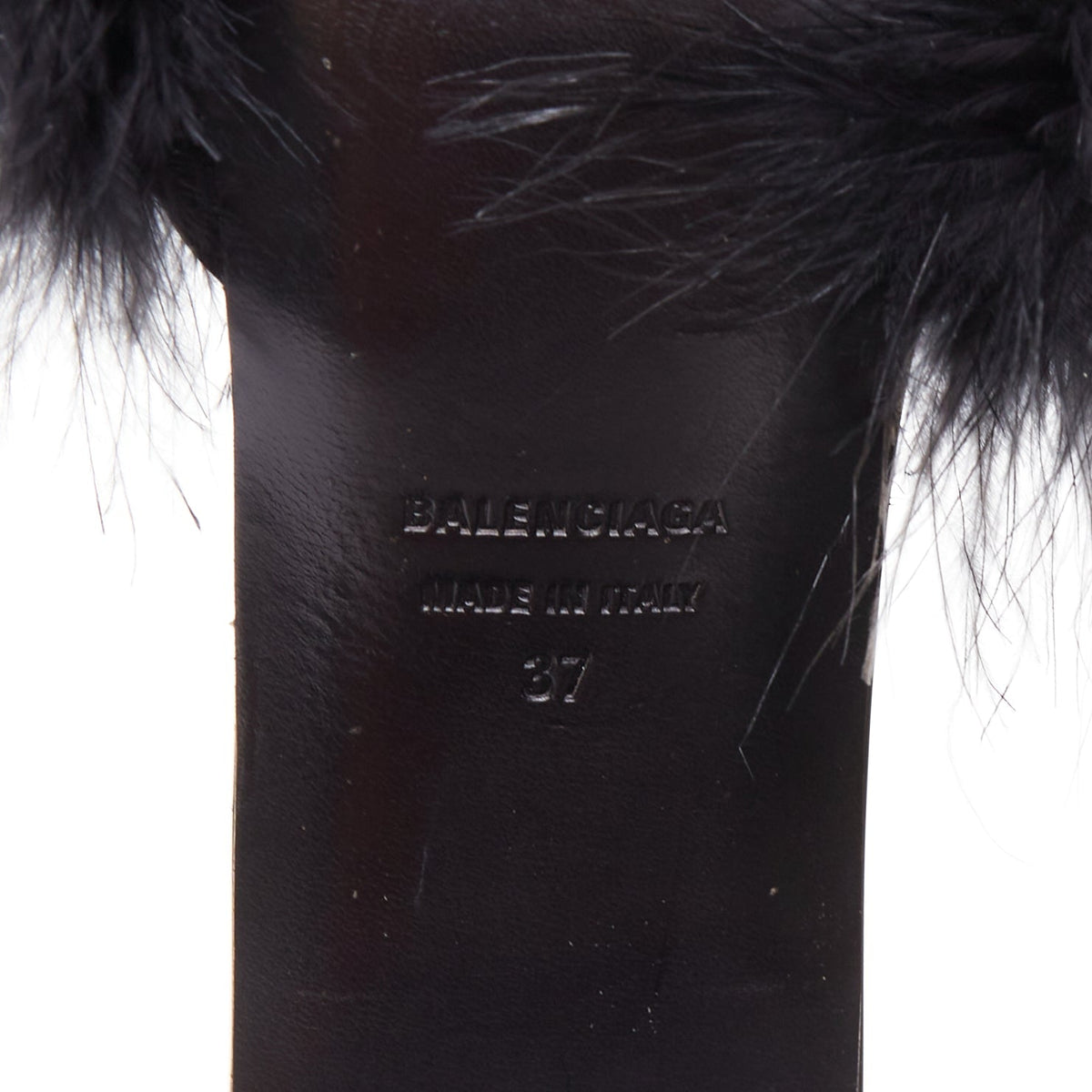 Women's Balenciaga Feather Slipper Sandals
