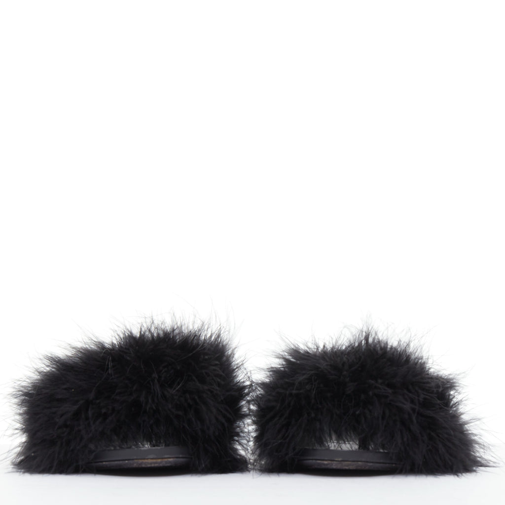 Women's Balenciaga Feather Slipper Sandals