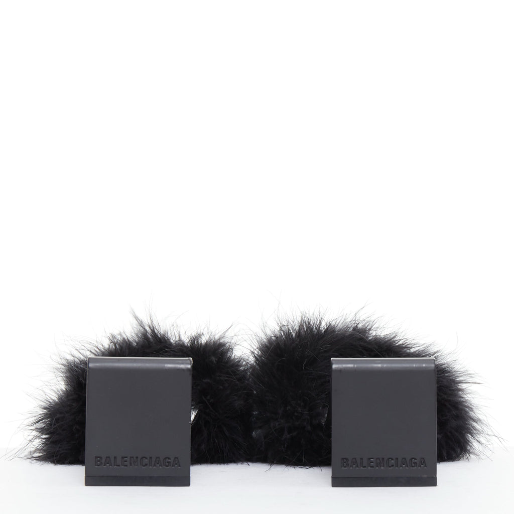 Women's Balenciaga Feather Slipper Sandals