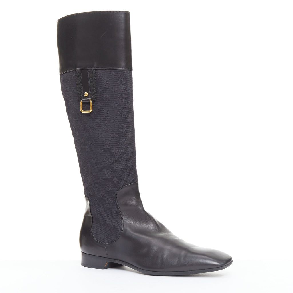 Women's Louis Vuitton Monogram Canvas Riding Boots