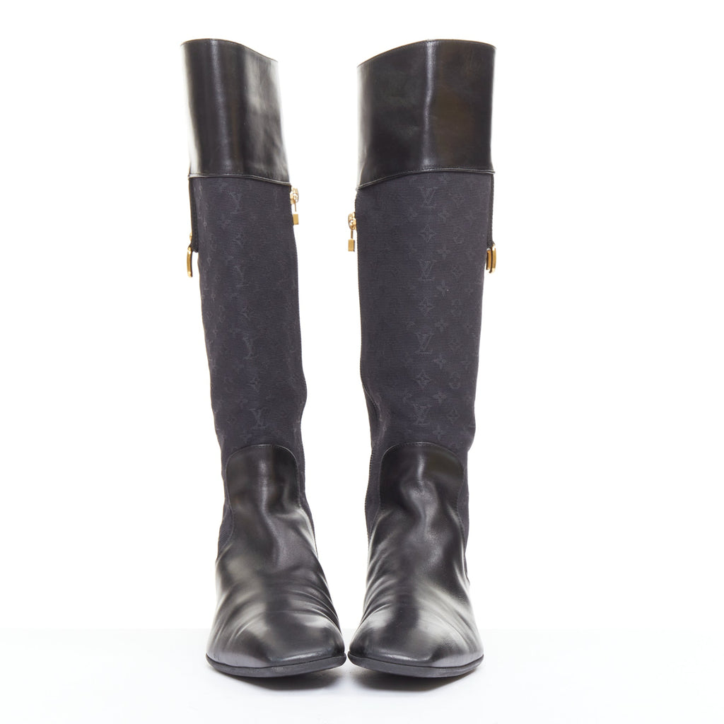 Women's Louis Vuitton Monogram Canvas Riding Boots